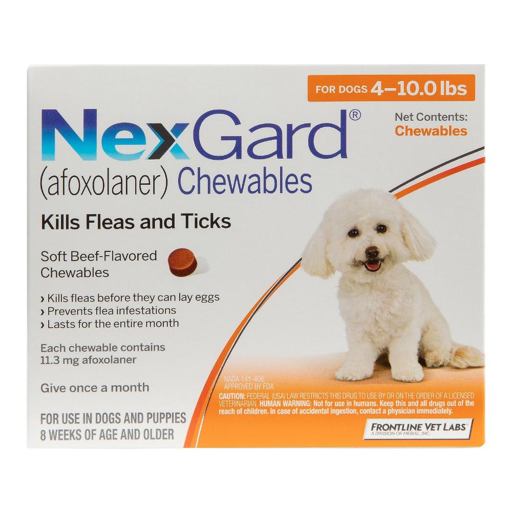 Buy Nexgard Chewables For Small Dogs 2 4kg 4 to 10lbs Orange Online