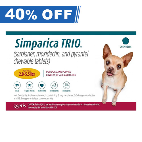 Buy Simparica Trio - Monthly Flea, Tick and Heartworm Treatment